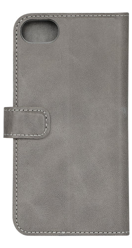 iPhone 6/7/8/SE Cover med kortholder Leath Wall 3 Gr – Grøn/Grå – Essentials