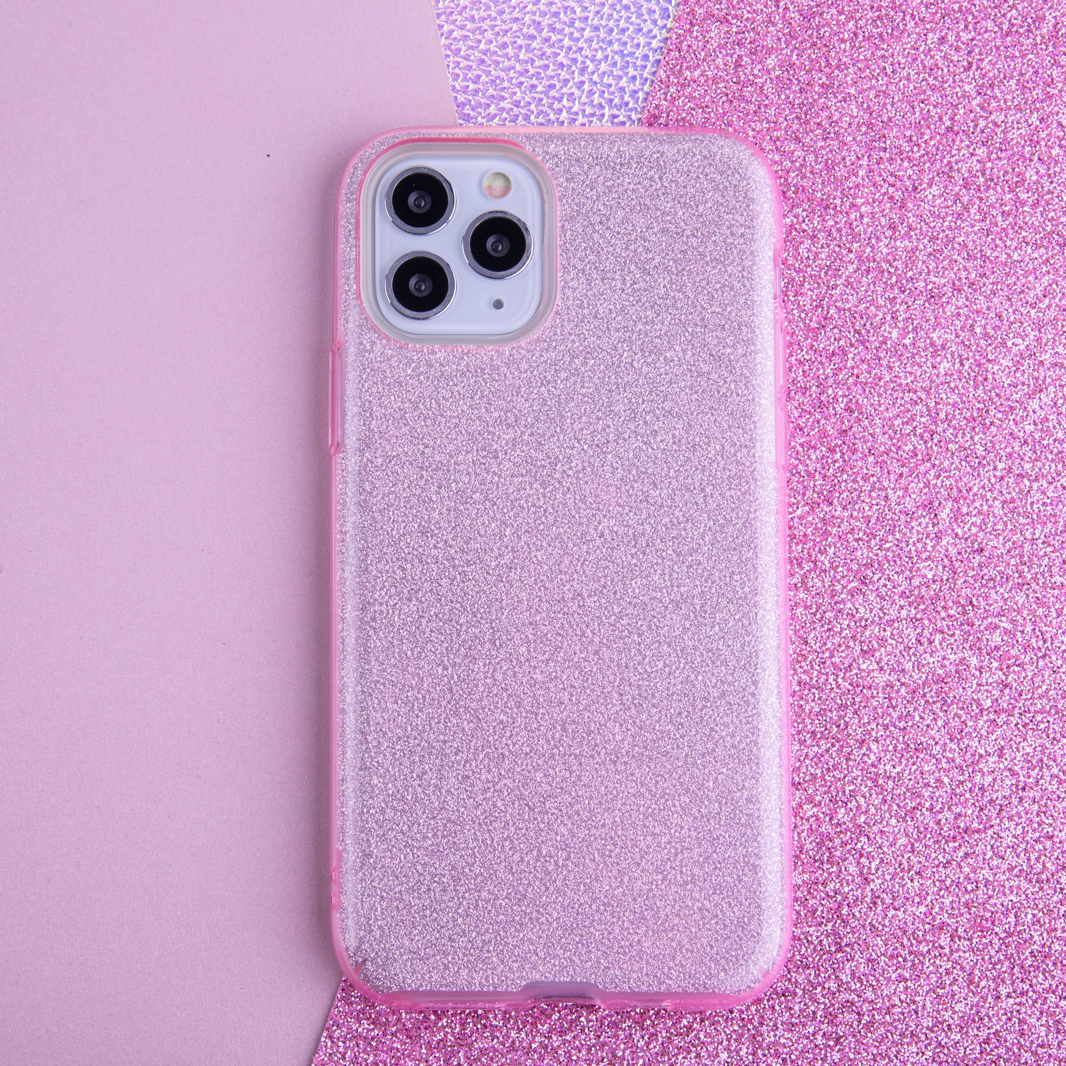 iPhone 17 Pro Max / 18 Pro Max Cover Glitter – Pink - billede 7