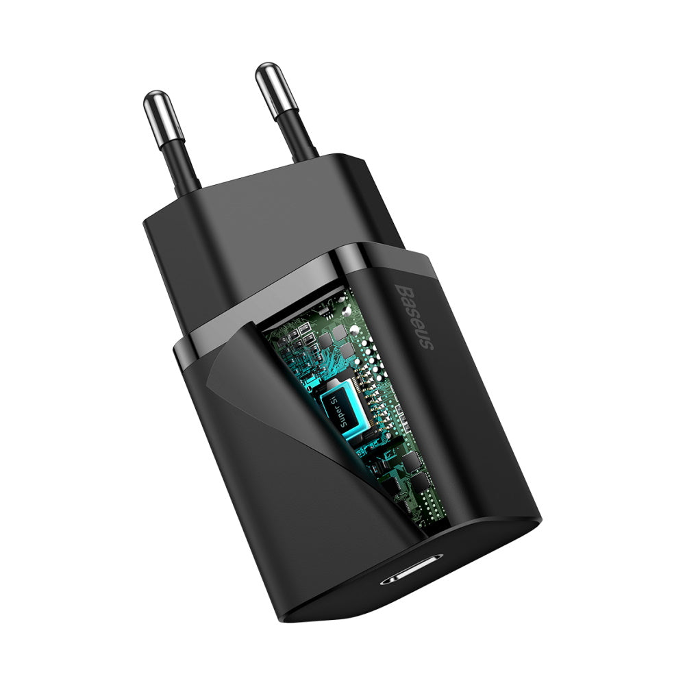 BASEUS Travel Charger - PD20W plug Super Si CCSUP-B01 black
