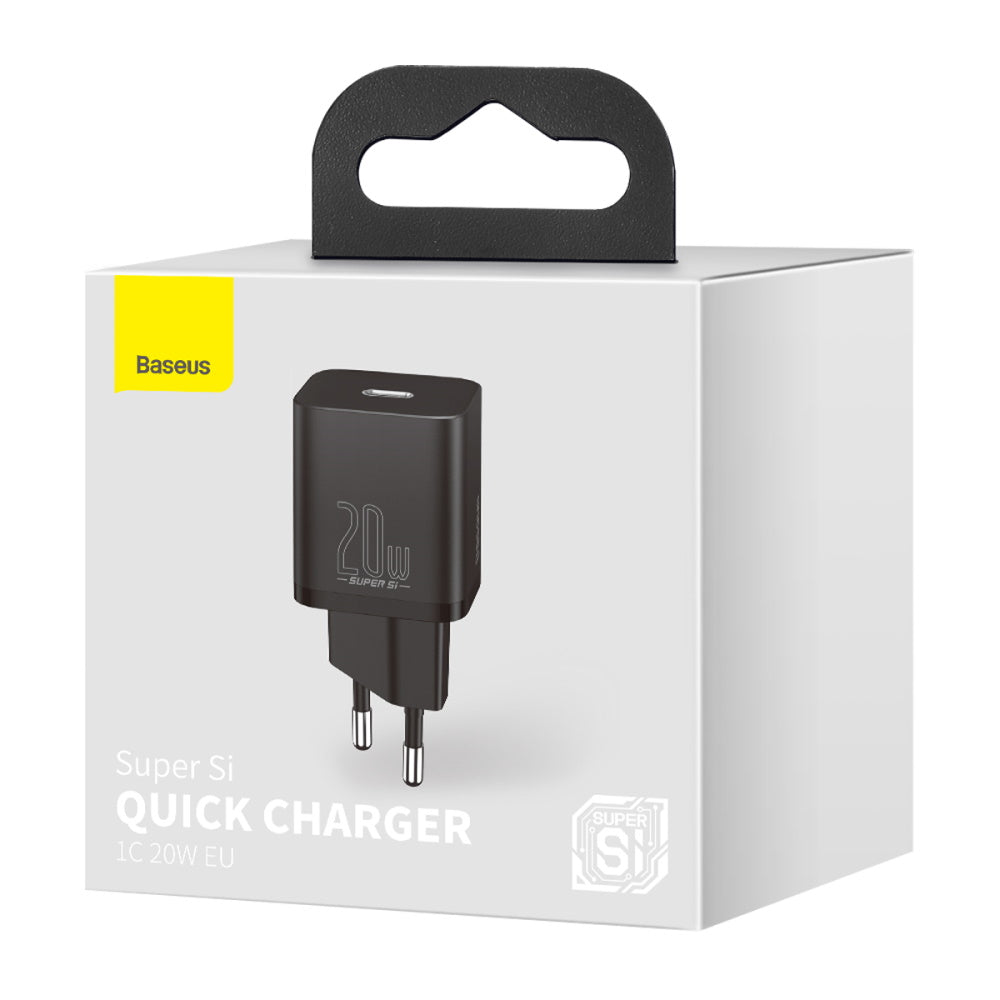 BASEUS Travel Charger - PD20W plug Super Si CCSUP-B01 black