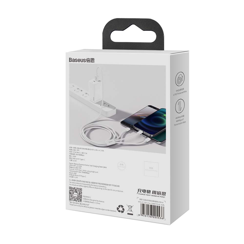 BASEUS USB Kable - 3in1