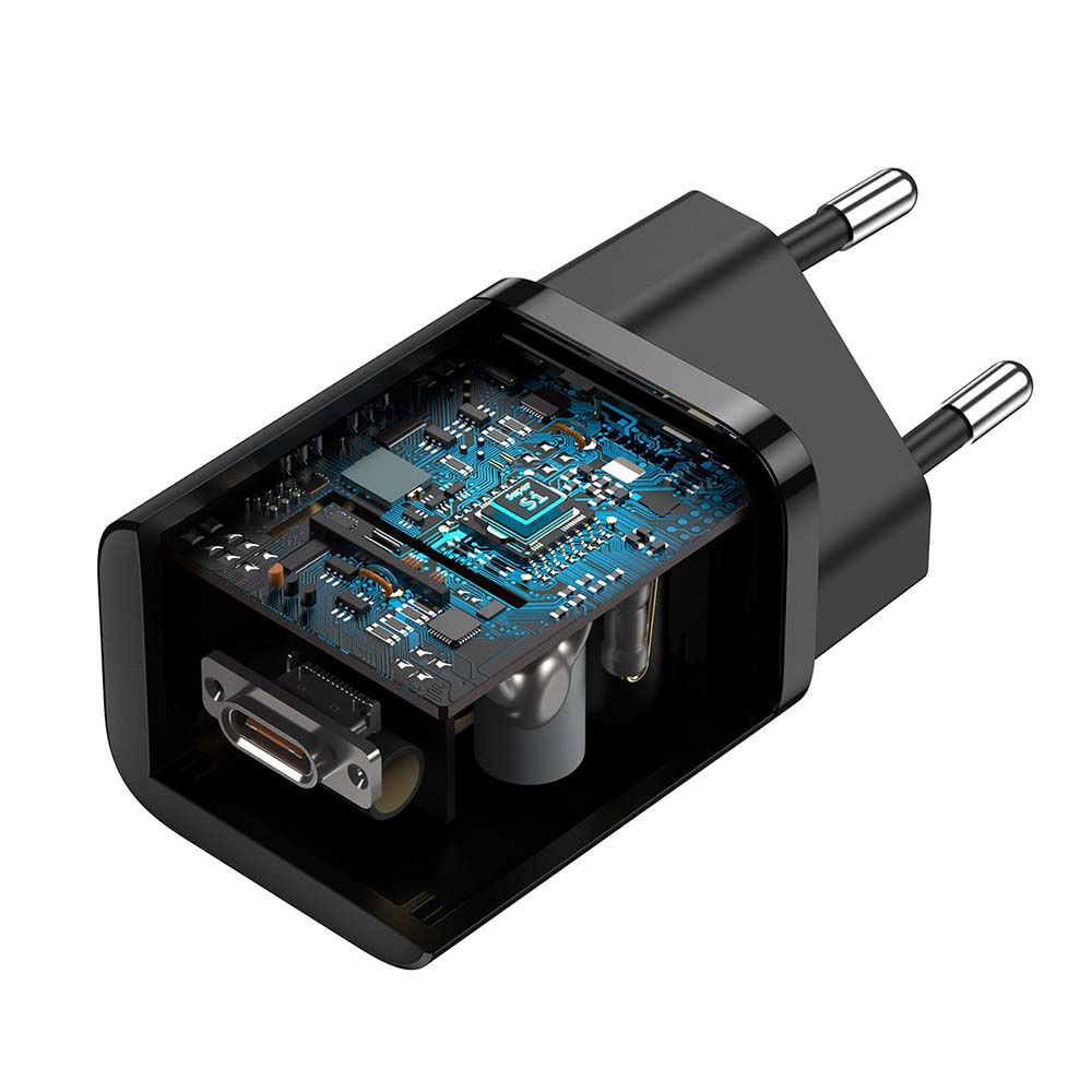 25W Lader USBC/USBC 1m Sort