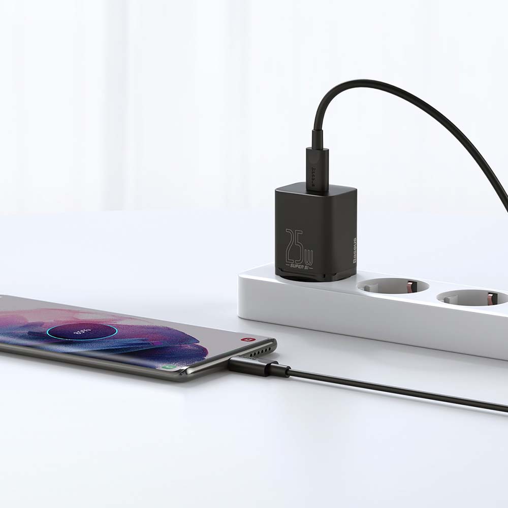 25W Lader USBC/USBC 1m Sort