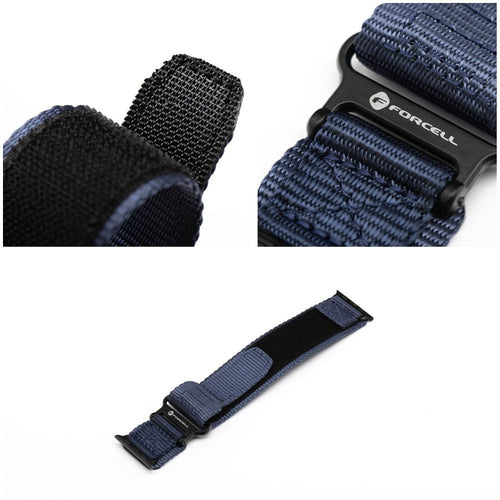 FORCELL Velcro Nylon Strap for Apple Watch - Blue - 38/40/41 mm