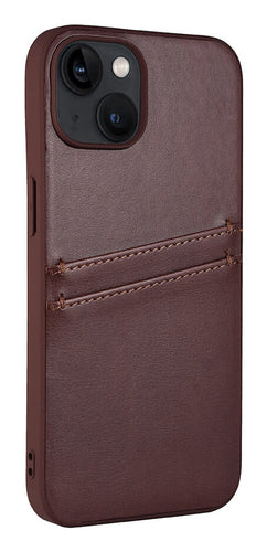iPhone 13/14 Læder Cover med kortholder 2 6 1 – Brun – Buffalo