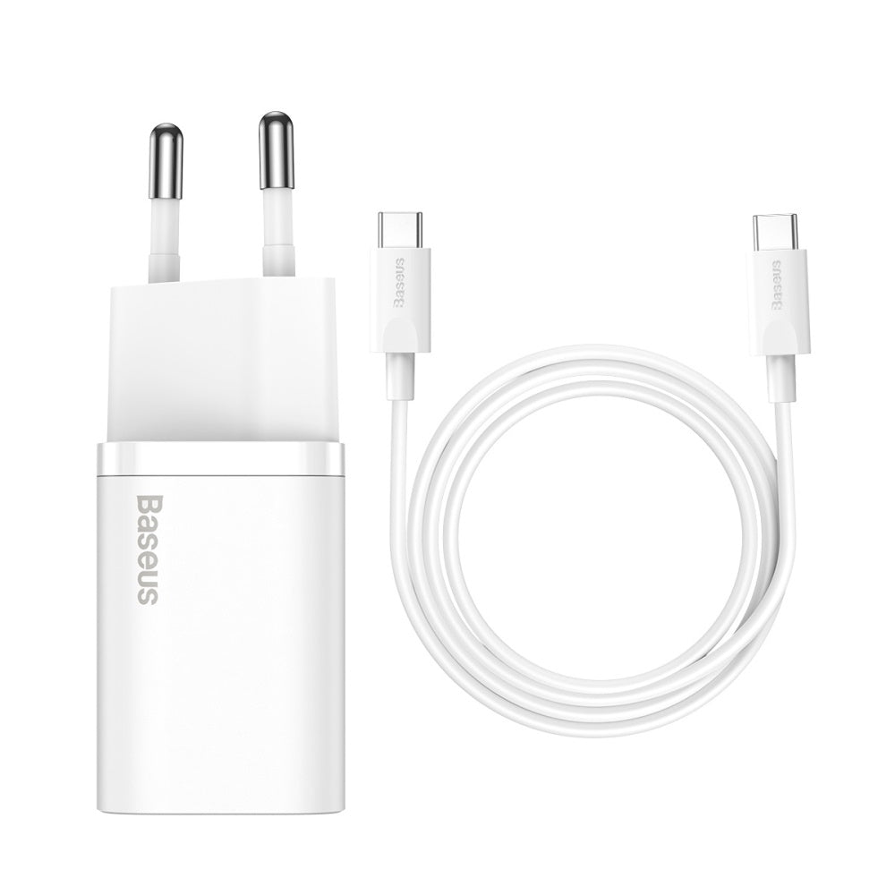 25W Lader USBC -> USBC 1m hvid