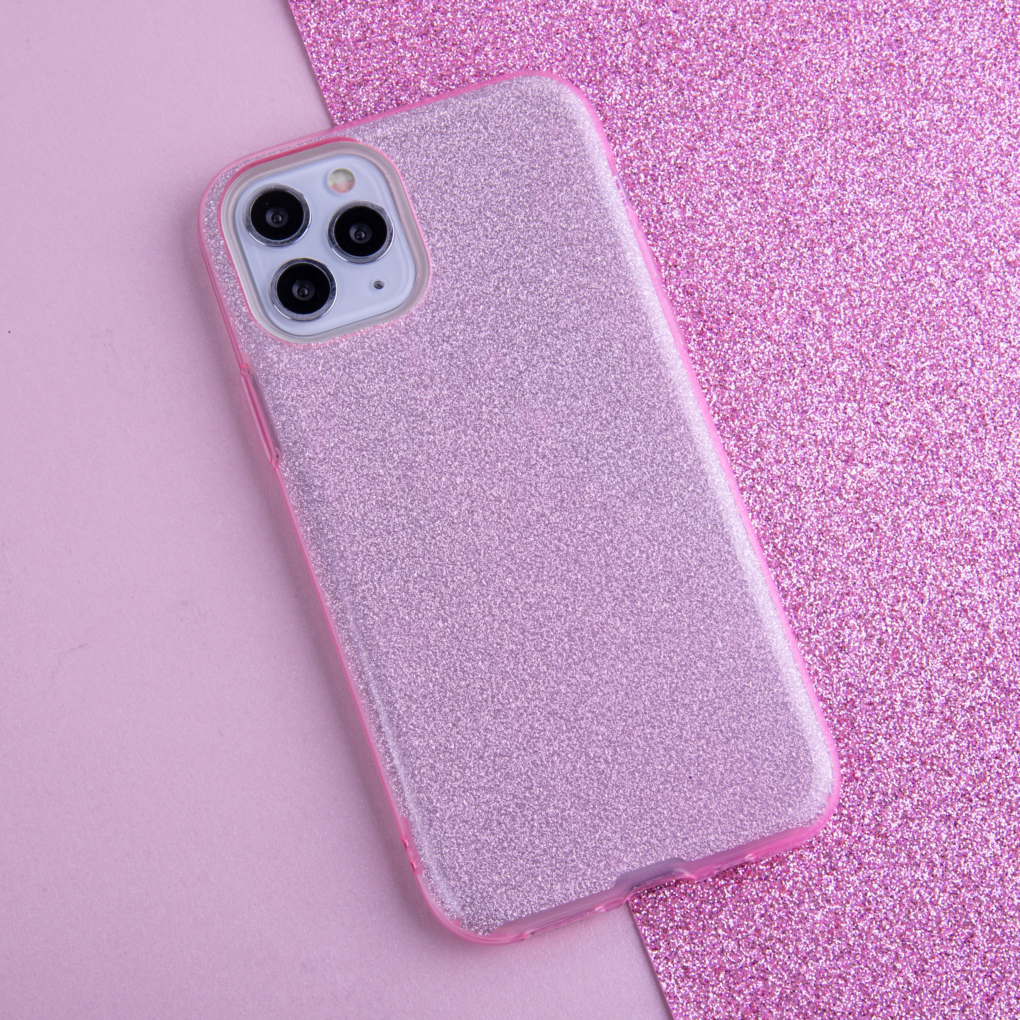 iPhone 16e Glittercase 3ien Pink