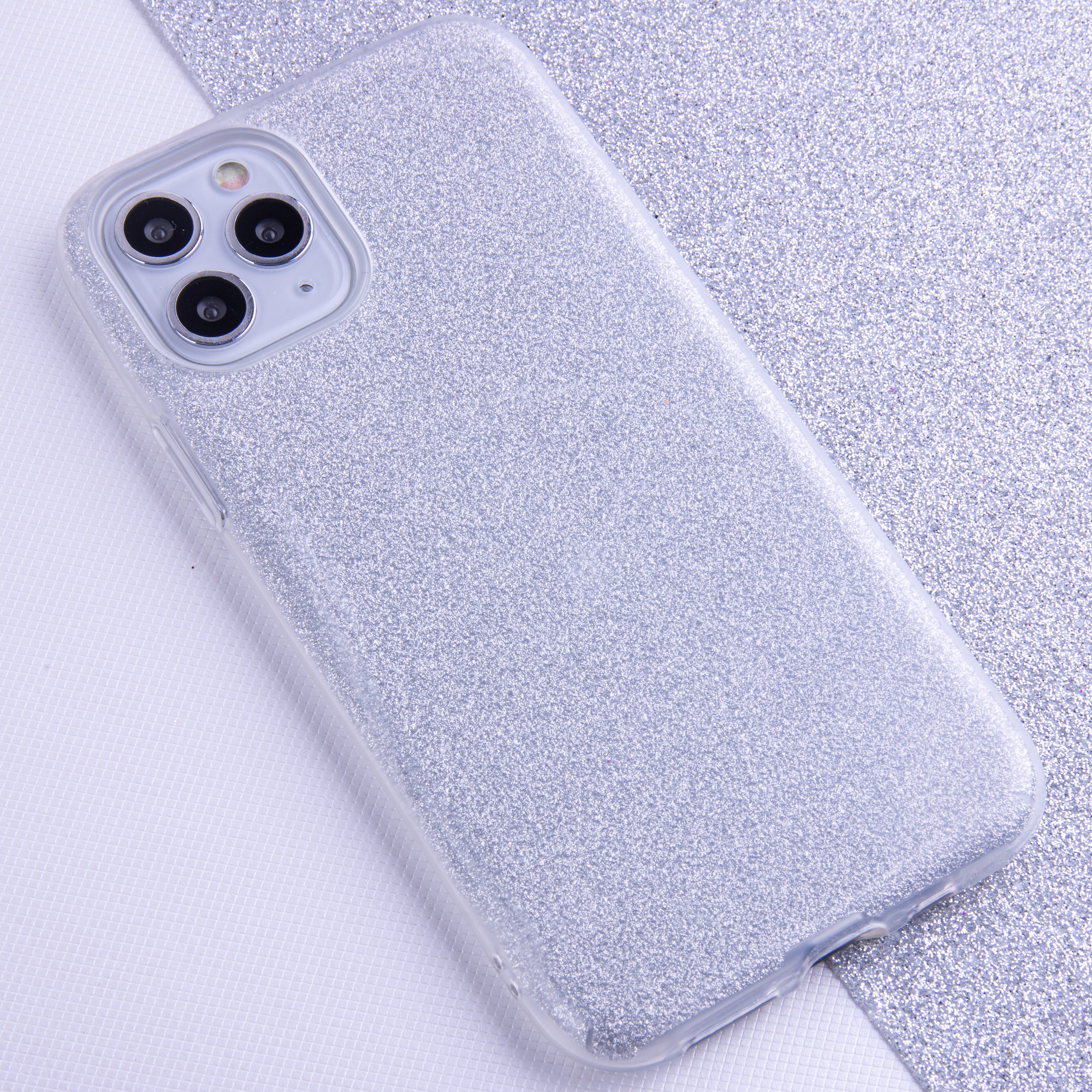 iPhone 16e / 17e MagSafe Cover Glitter 3w1 – Silver