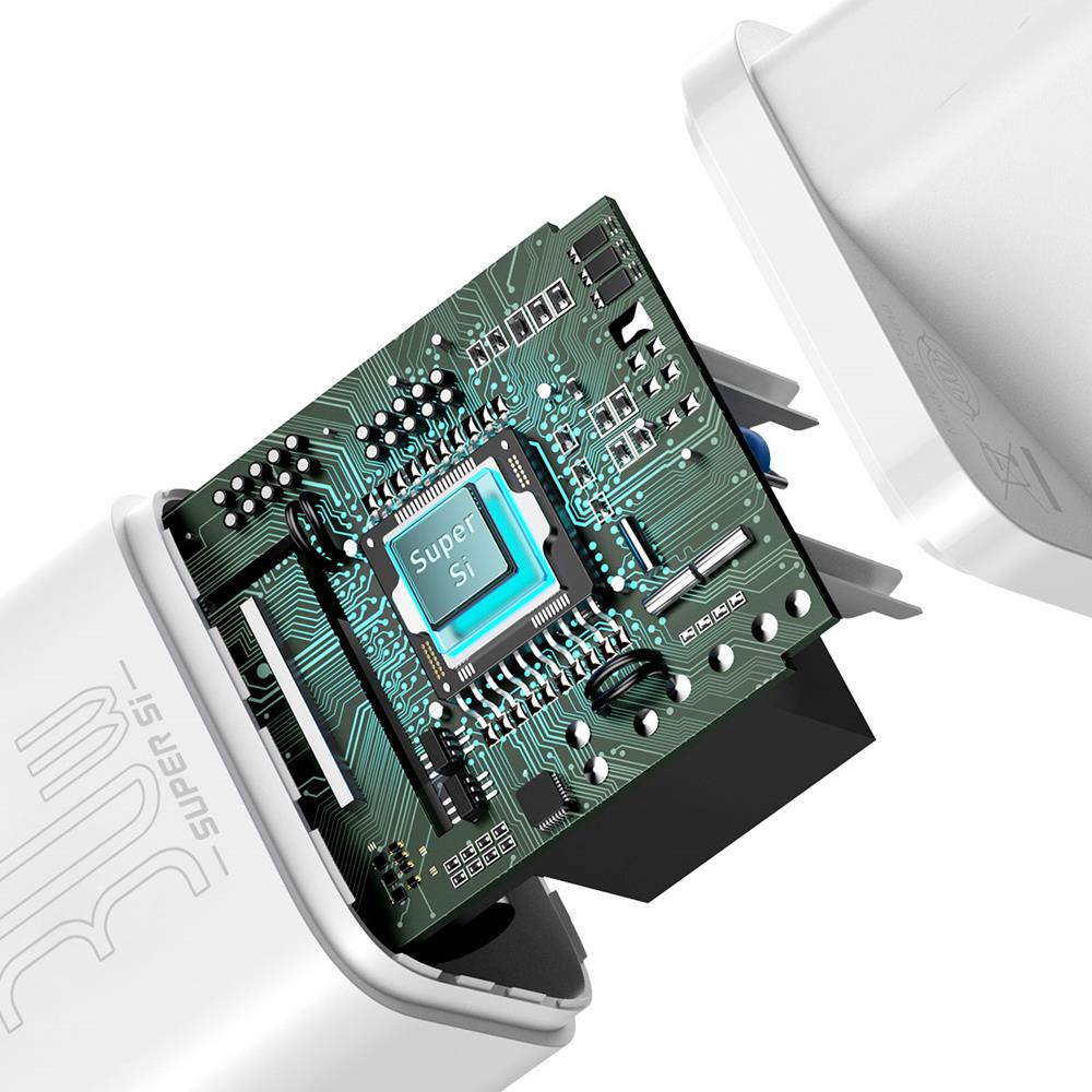 Baseus Super Si 1C 30watt charger hvid