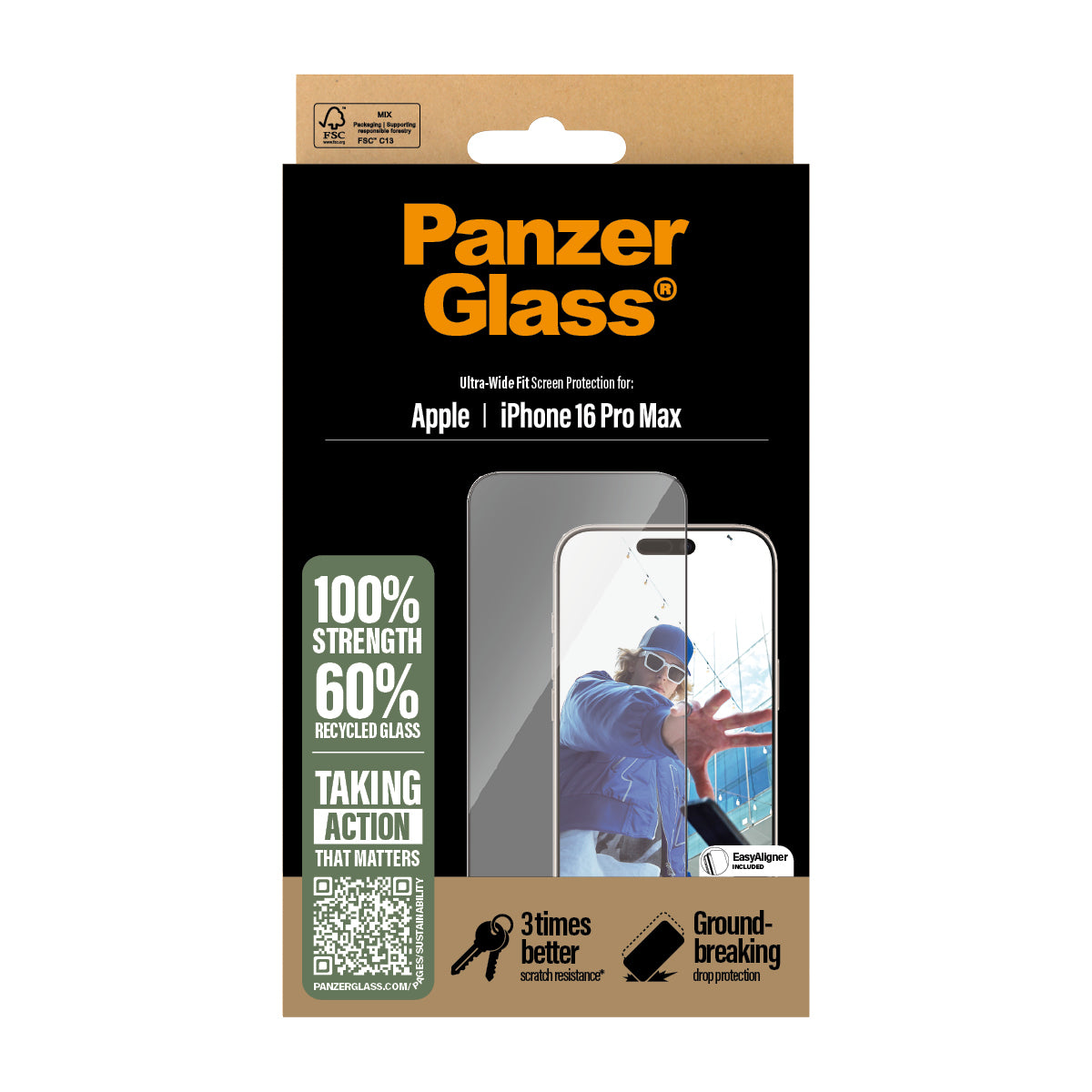 PanzerGlass iPhone 16 Pro Max  Ultrawide Fit - billede 3