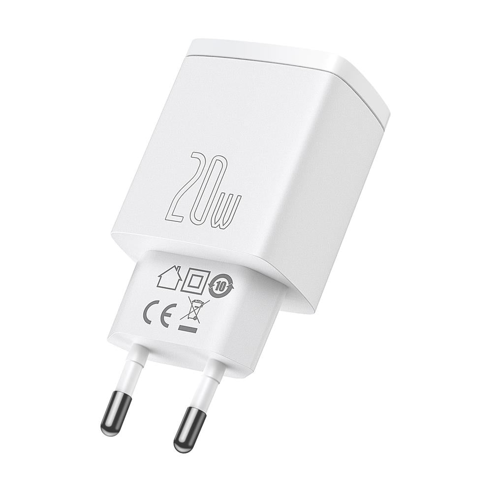 220v Lader USBA+USBC 20W Hvid