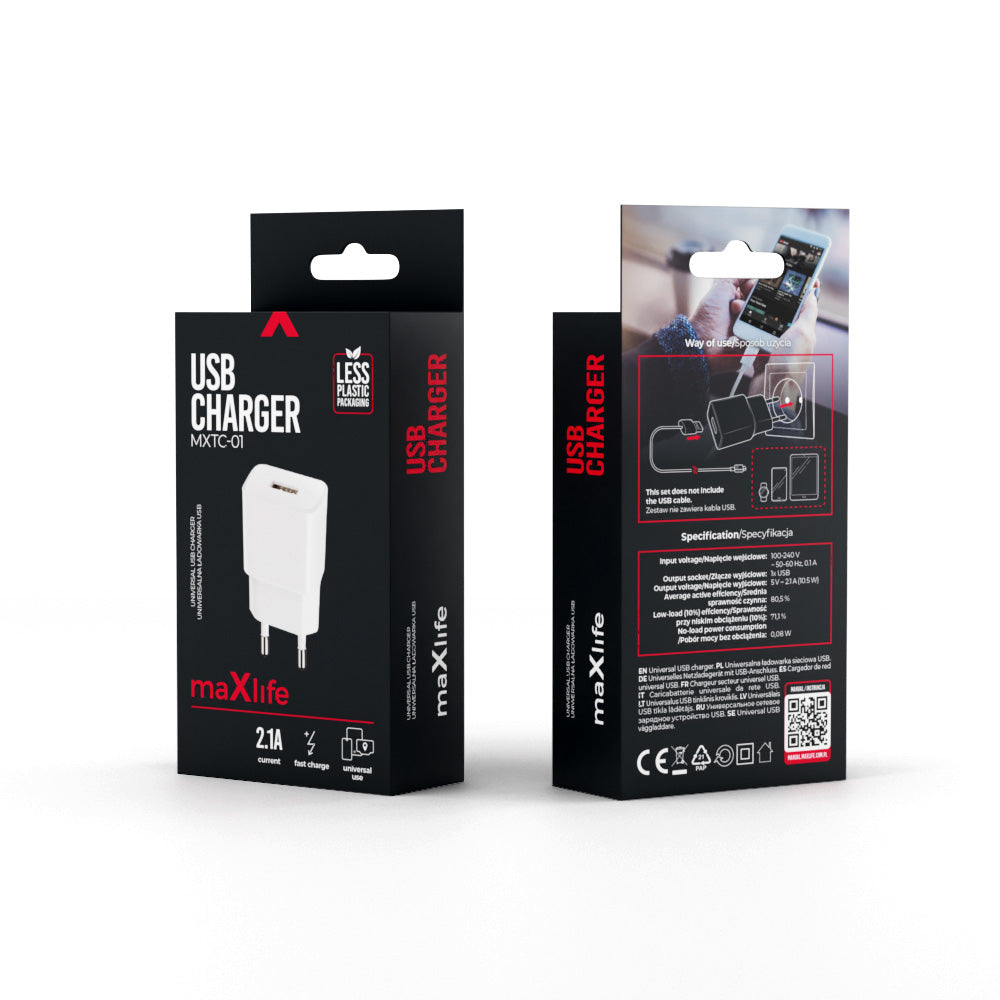 220V Lader USB 2,1A FastCharge