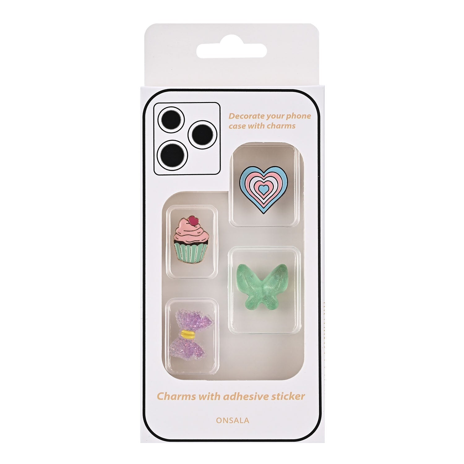 Charms Pimp Your Phone Metal og Plastik 4 stk - billede 2