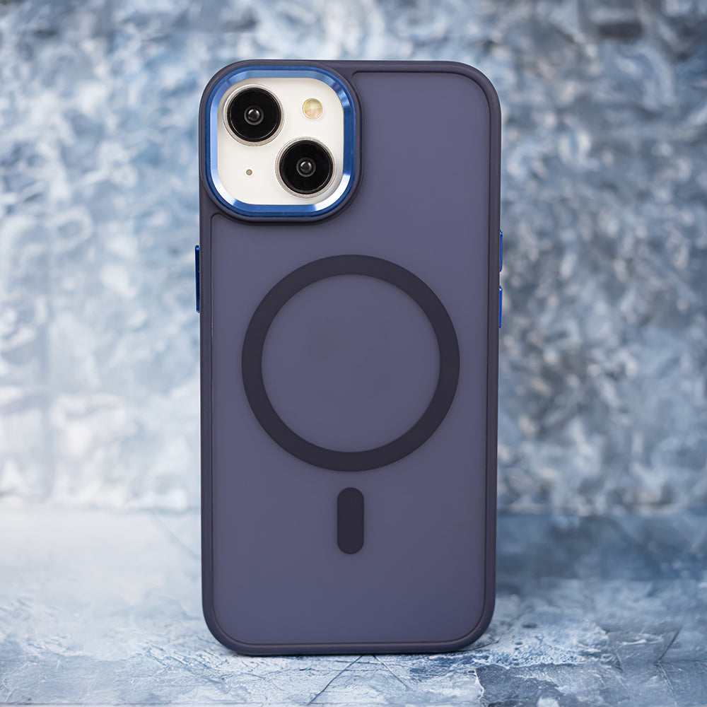 iPhone 14 Pro MagSafe Cover Frozen Mag Navy – Blå - billede 8
