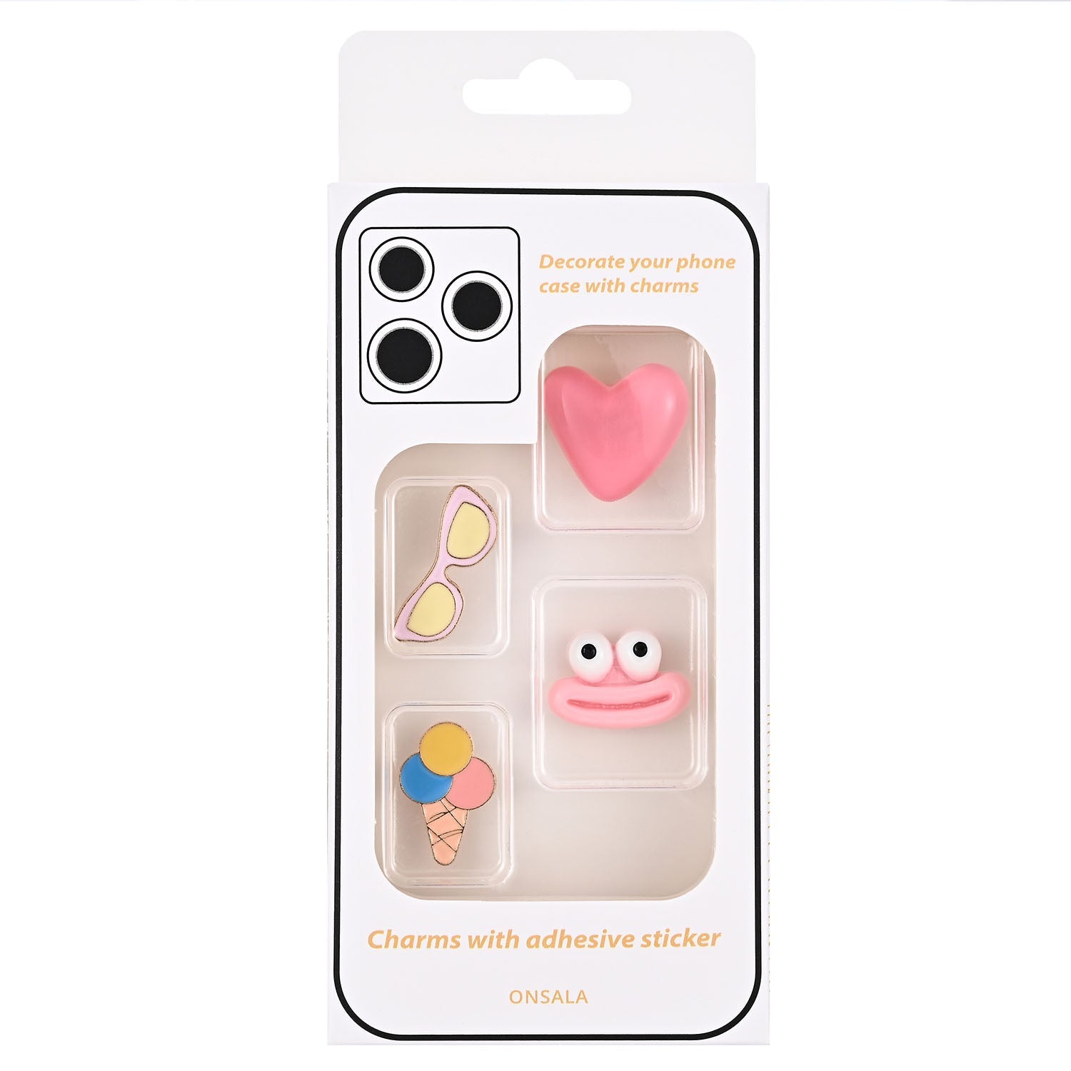 Charms Pimp Your Phone Metal og Plastik 4 stk - billede 2