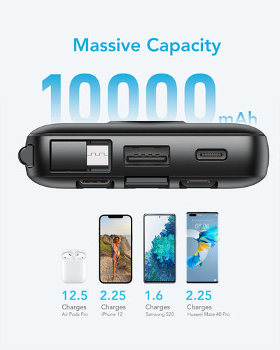 10000mAh Powerbank 3i1