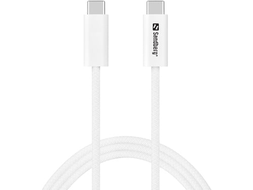 Kabel USBC/USBC 1m 240W Hvid