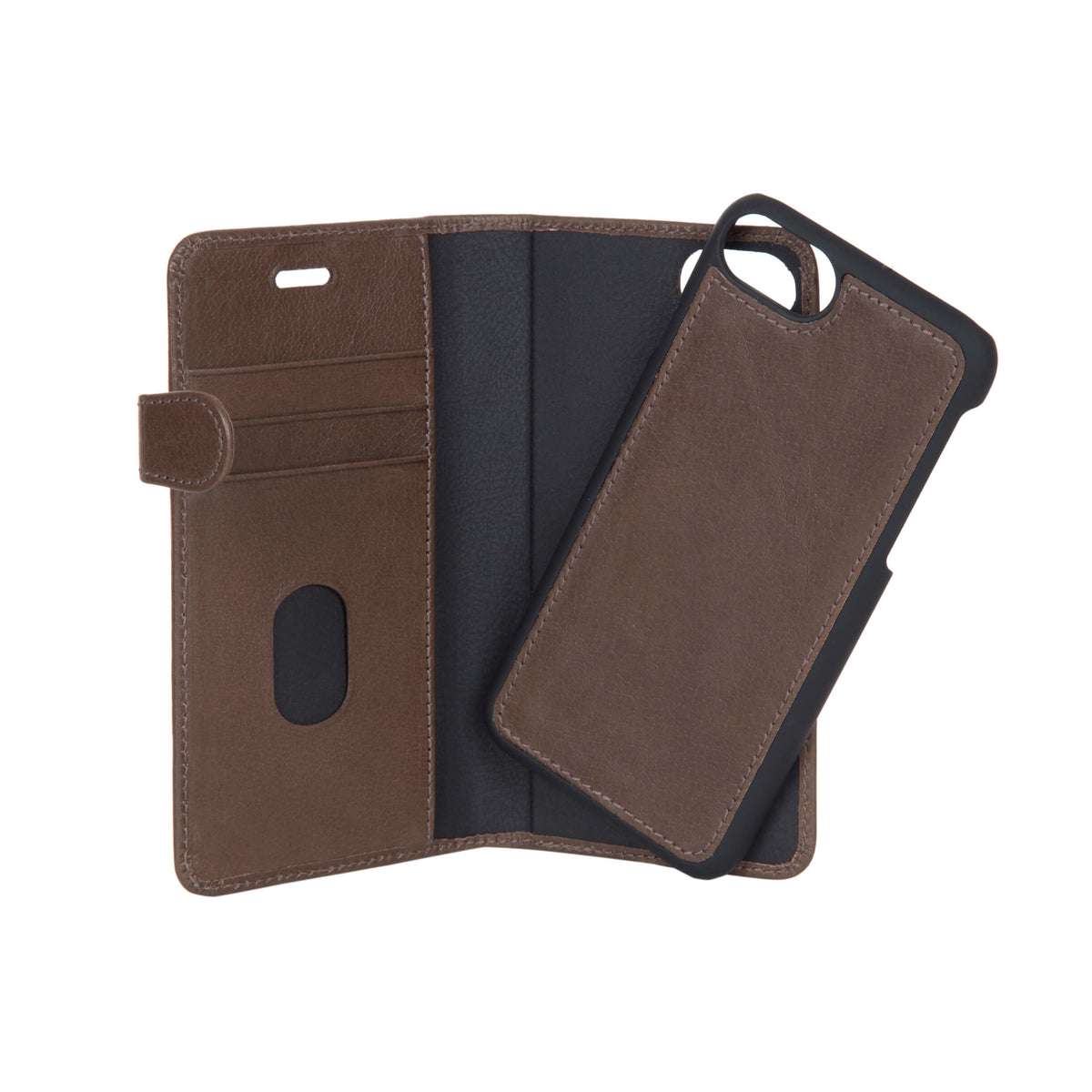 iPhone 6/7/8/SE Læder Wallet Flip Cover Gear – Brun – Buffalo - billede 5