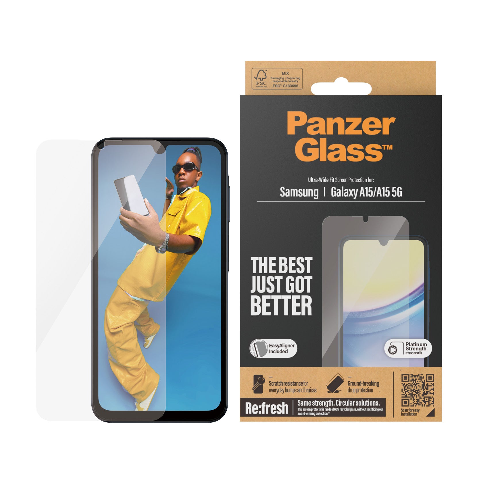 PG Screen Protector Galaxy A15/A15 5G UWF - billede 2