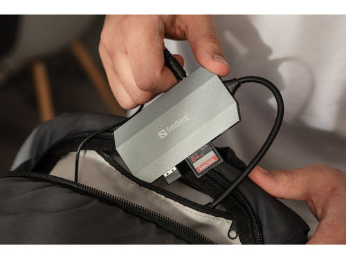 USBC 6-in1 Travel Dock, Alu