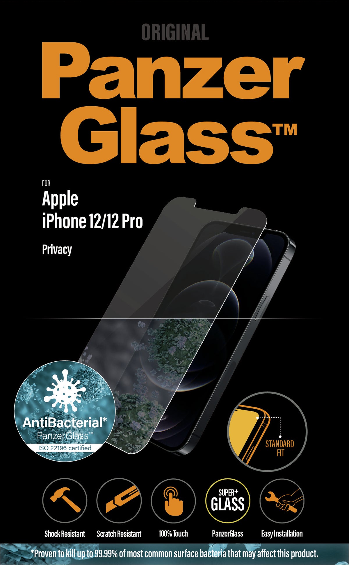 PanzerGlass iPhone 12/12 Pro Privacy (AB) - billede 2