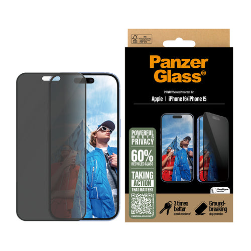 PanzerGlass iPhone 15/16 UWF Privacy wA