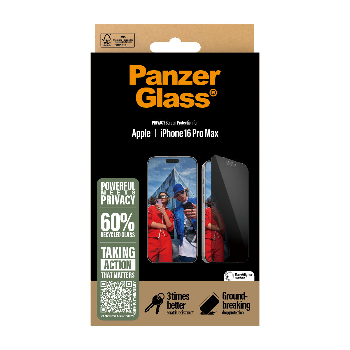 iPhone 16 Pro Max Privacy Screen Protector - billede 3