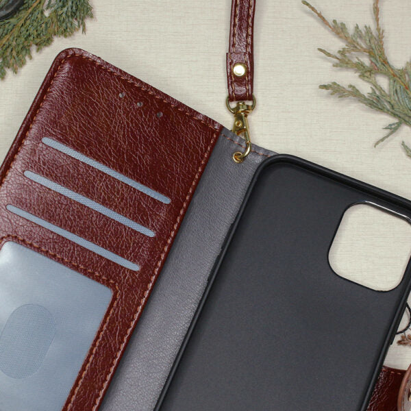 iPhone 12 Pro Max PU Wallet Flip Cover – Brun