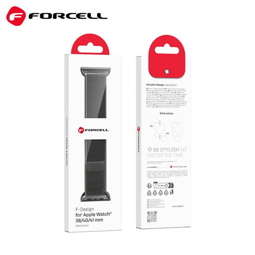 FORCELL Magnetic Stainless Steel Strap - Black - 38/40/41 mm
