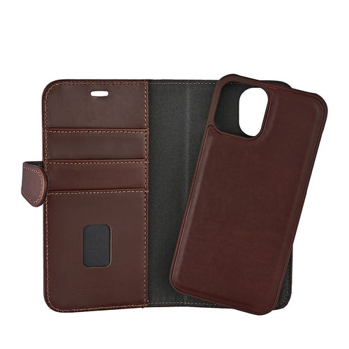 iPhone 12/12 Pro Læder Wallet Flip Cover – Brun – Buffalo