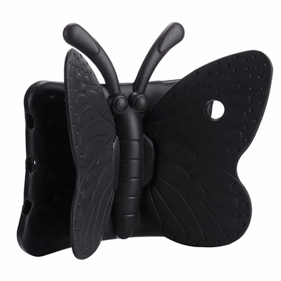 3D Butterfly Kids Shockproof EVA Kickstand Phone Case Phone Cover for iPad Pro 9.7 / Air 2 / Air - Black - billede 2