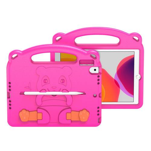 DUX DUCIS Cartoon Panda Design Kickstand Drop Proof Anti Slip Lightweight EVA Protective Cover for iPad 10.2 (2020)/ (2021) / iPad 10.2 (2019) - Pink