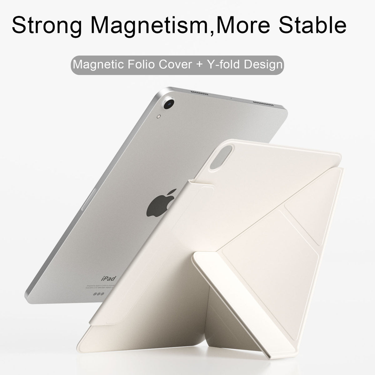 iPad 10,9 / Air4/5/11  Y-Fold  MAGNET  Grå