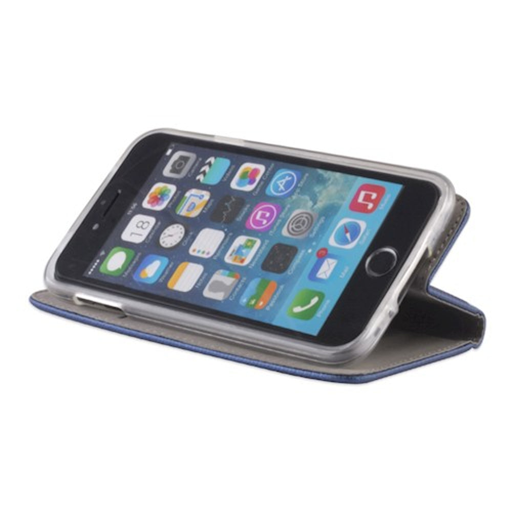 iPhone 17 Pro Max / 18 Pro Max Wallet Flip Cover Smart Magnet – Mørkeblå - billede 4