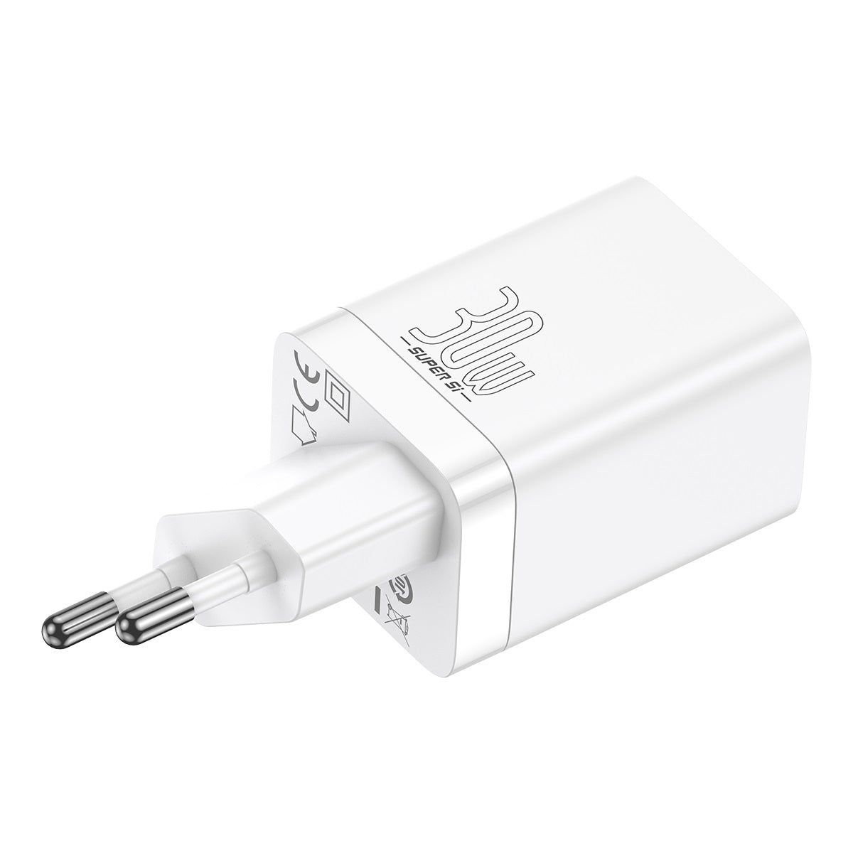 Baseus Oplader usb-a / usb-c  30watt hvid