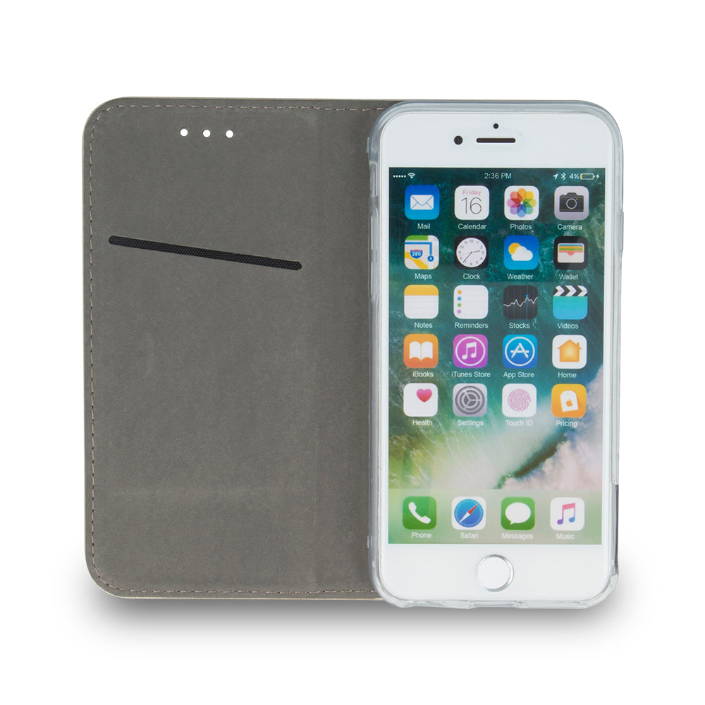 iPhone 16e / 17e Wallet Flip Cover Smart Magnetic – Mørkgrøn