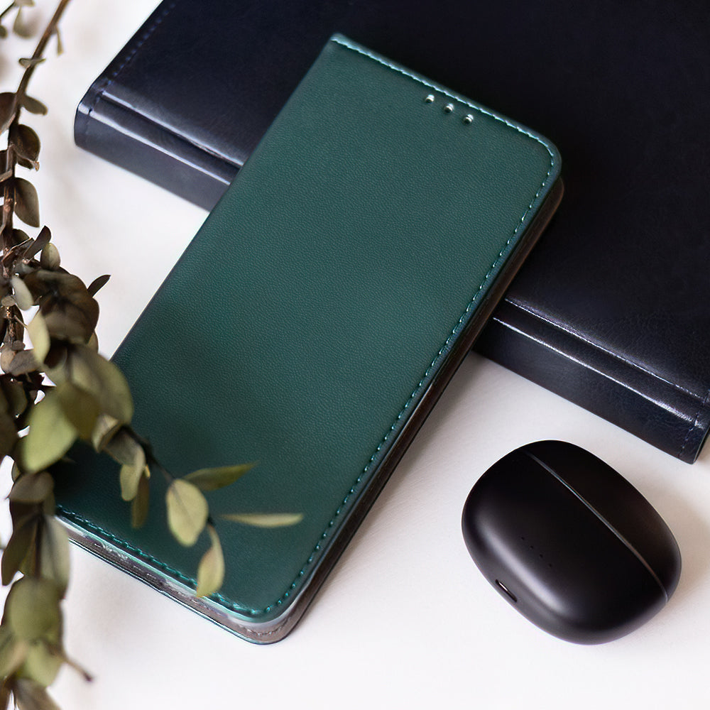 iPhone 16e / 17e Wallet Flip Cover Smart Magnetic – Mørkgrøn