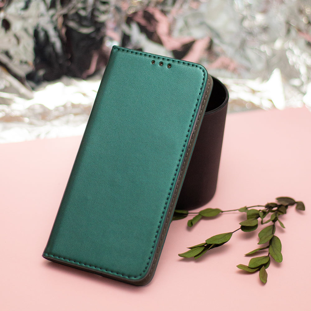 iPhone 16e / 17e Wallet Flip Cover Smart Magnetic – Mørkgrøn