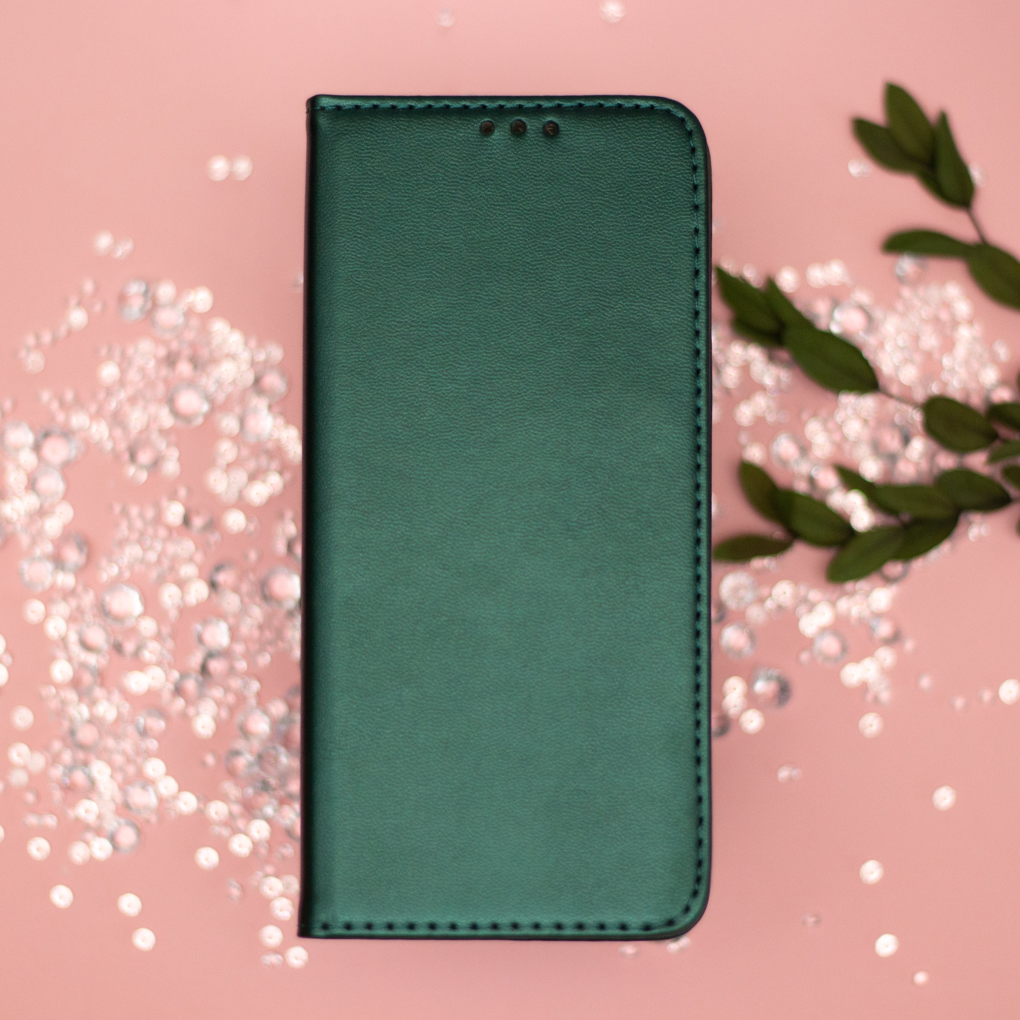 iPhone 16e / 17e Wallet Flip Cover Smart Magnetic – Mørkgrøn