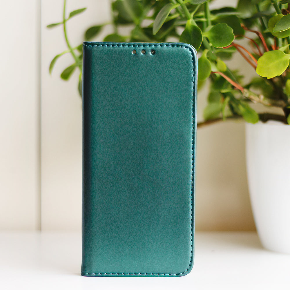 iPhone 16e / 17e Wallet Flip Cover Smart Magnetic – Mørkgrøn
