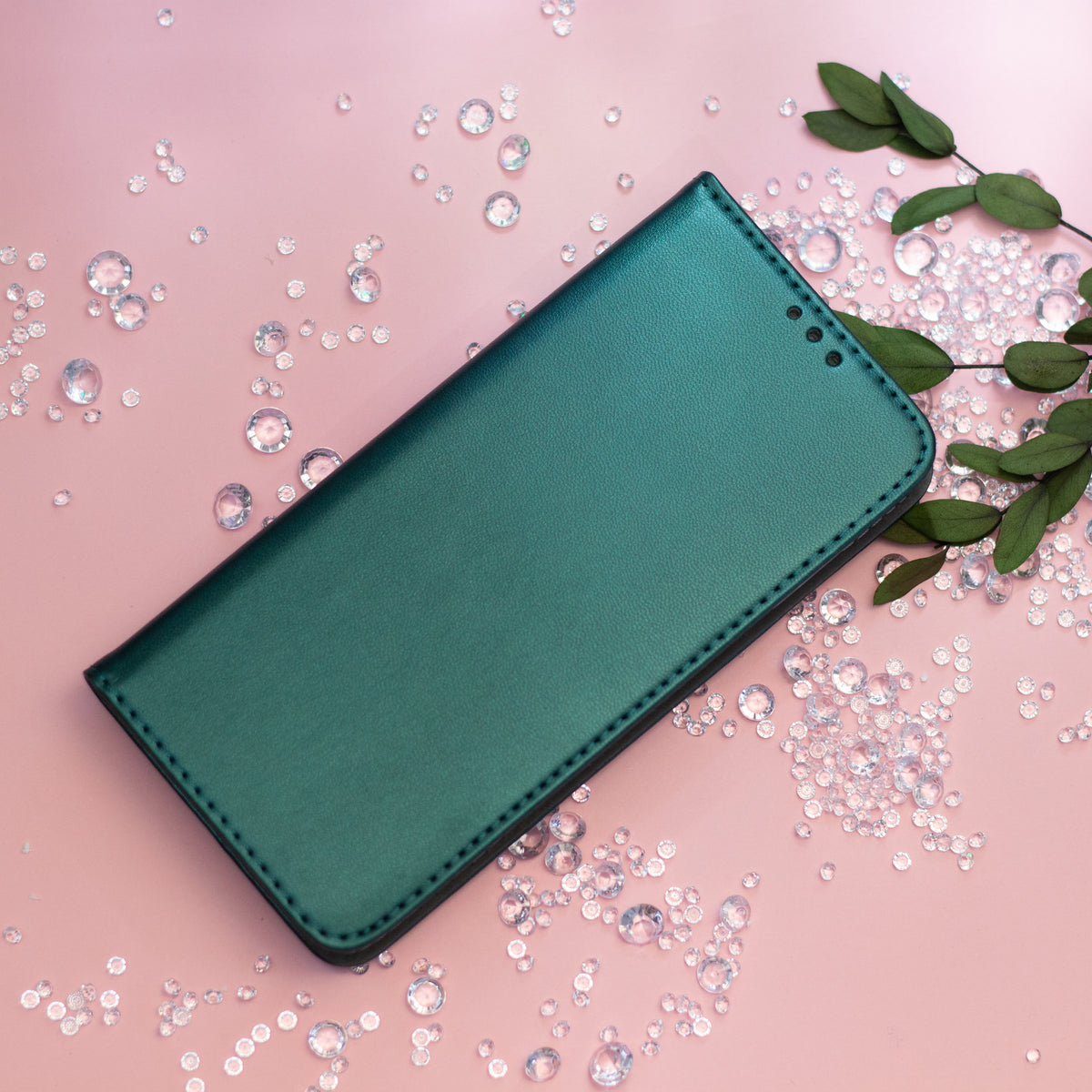 iPhone 16e / 17e Wallet Flip Cover Smart Magnetic – Mørkgrøn