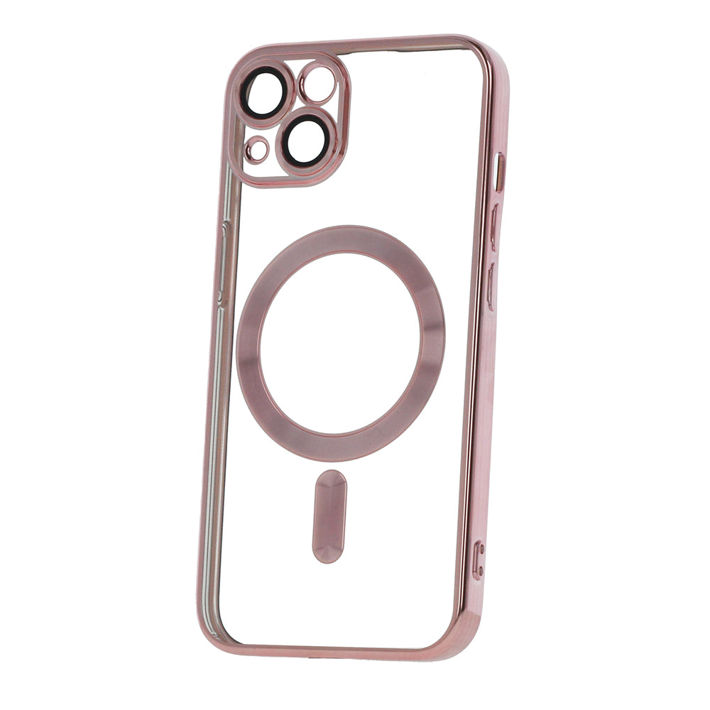 iPhone 15 Cover Color Chrome Mag Color Chrome Rosegold – Transparent/Pink