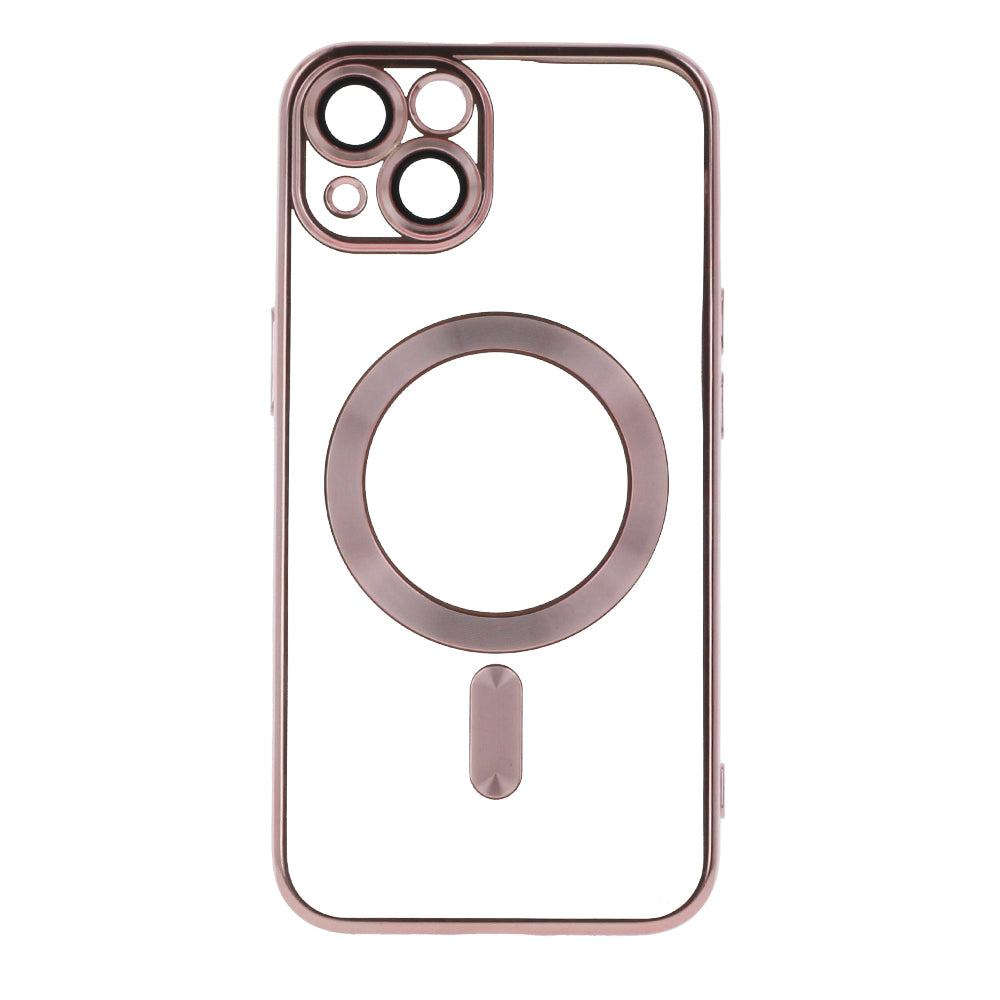 iPhone 15 Cover Color Chrome Mag Color Chrome Rosegold – Transparent/Pink