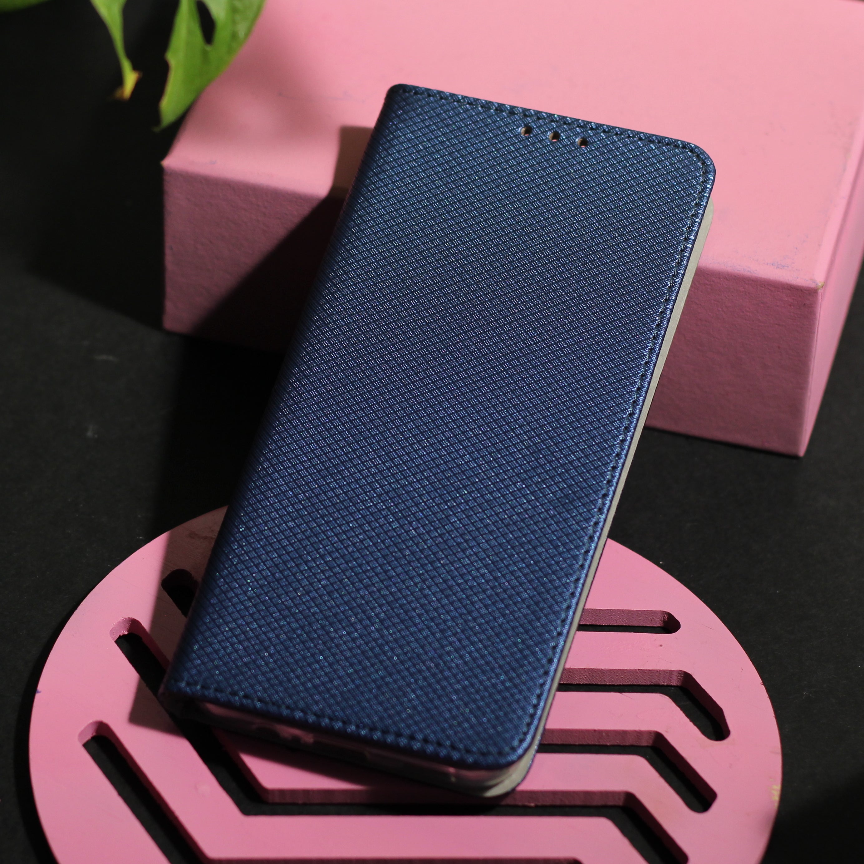 iPhone 17 Pro Max / 18 Pro Max TPU Wallet Flip Cover Smart Magnet – Mørk Blå/Blå