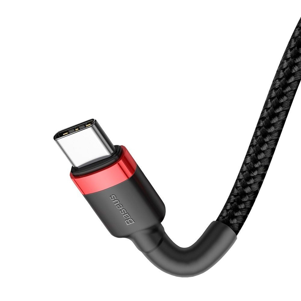 BASEUS USB Cable - Cafule CATKLF-H91 Type-C - Type-C 2M 60W 3A black-red - EOL -> CATKLF-AL91