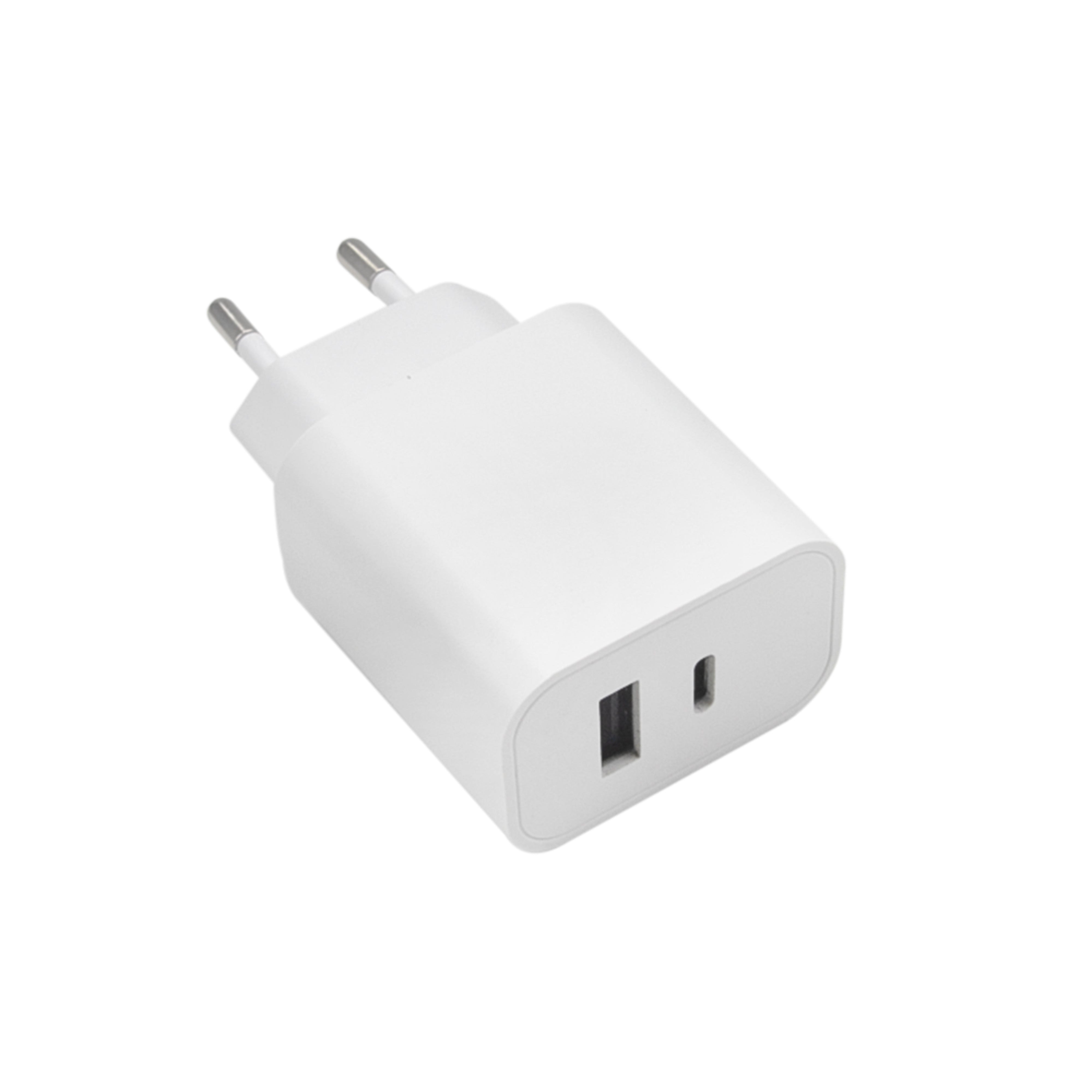 20W PD QC USB+USB-C Lade hvid