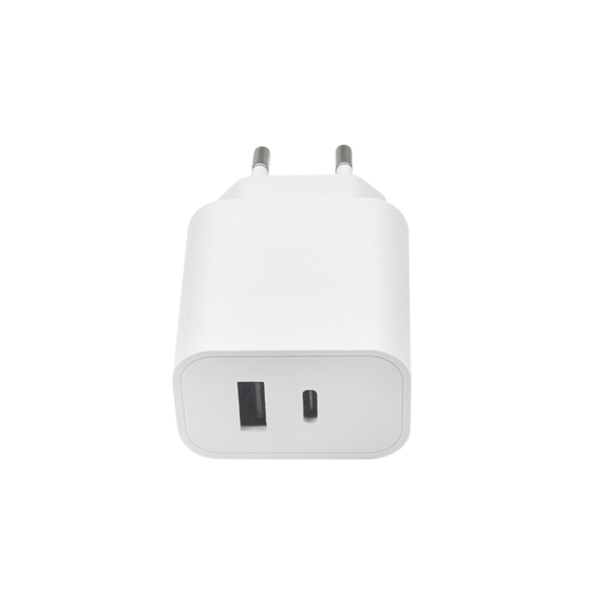 20W PD QC USB+USB-C Lade hvid