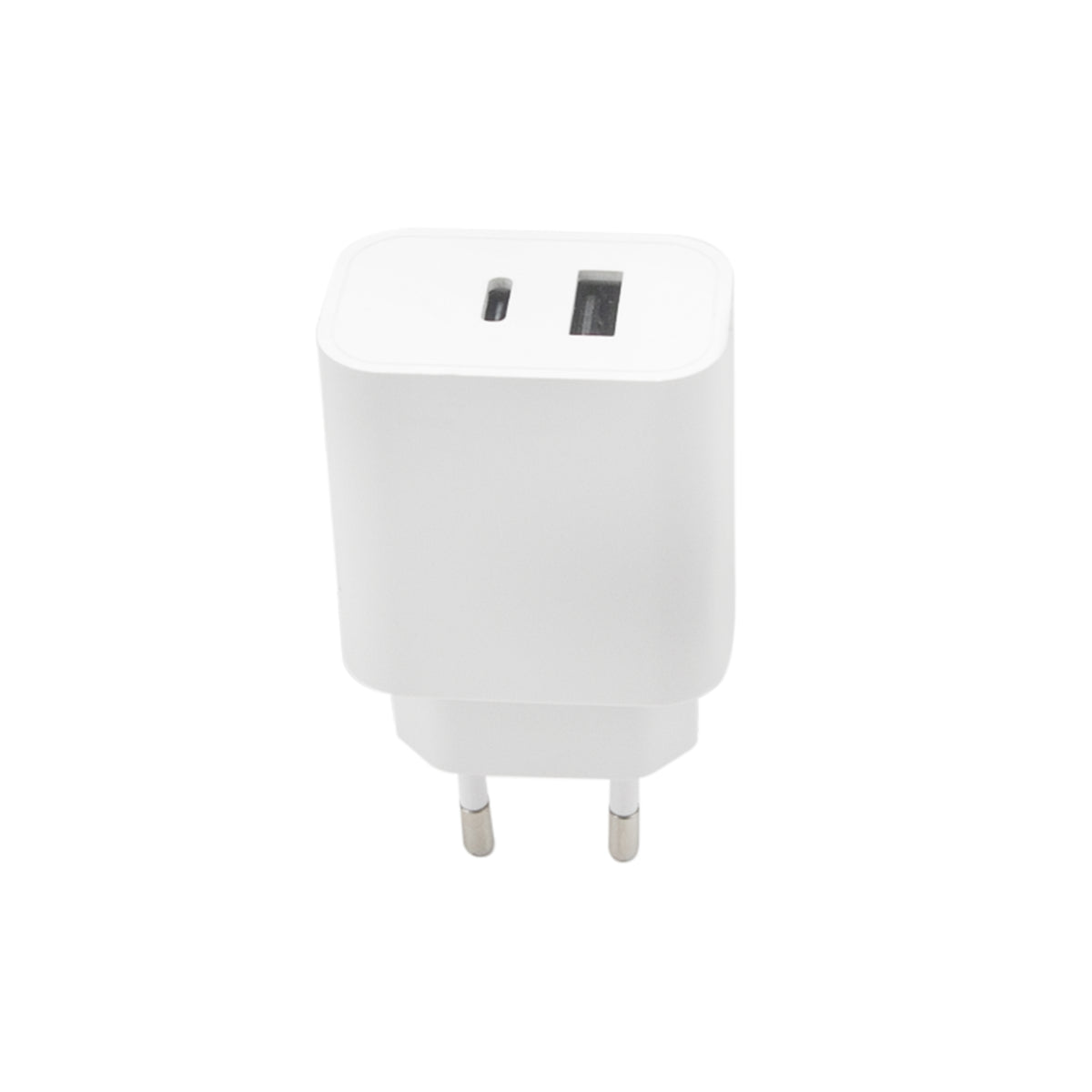 20W PD QC USB+USB-C Lade hvid