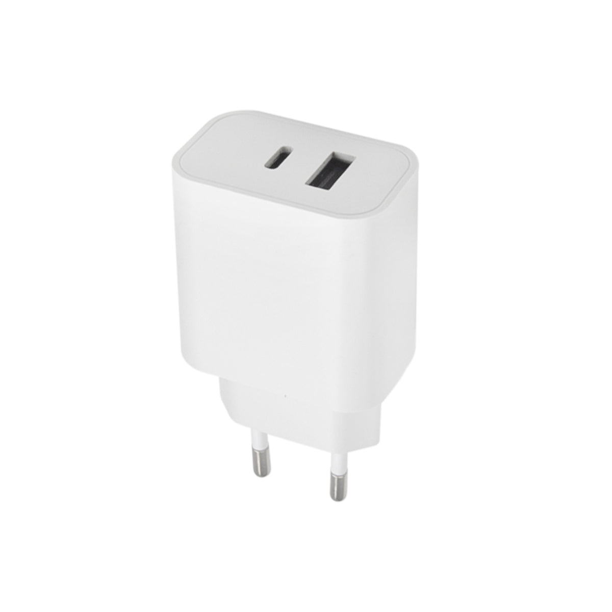 20W PD QC USB+USB-C Lade hvid