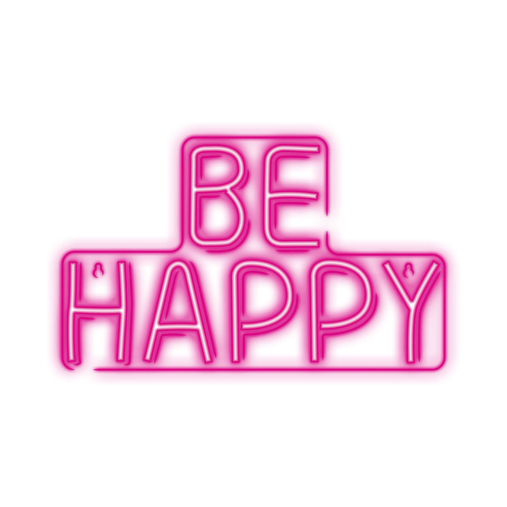 PLEXI LED BE HAPPY pink NNE10